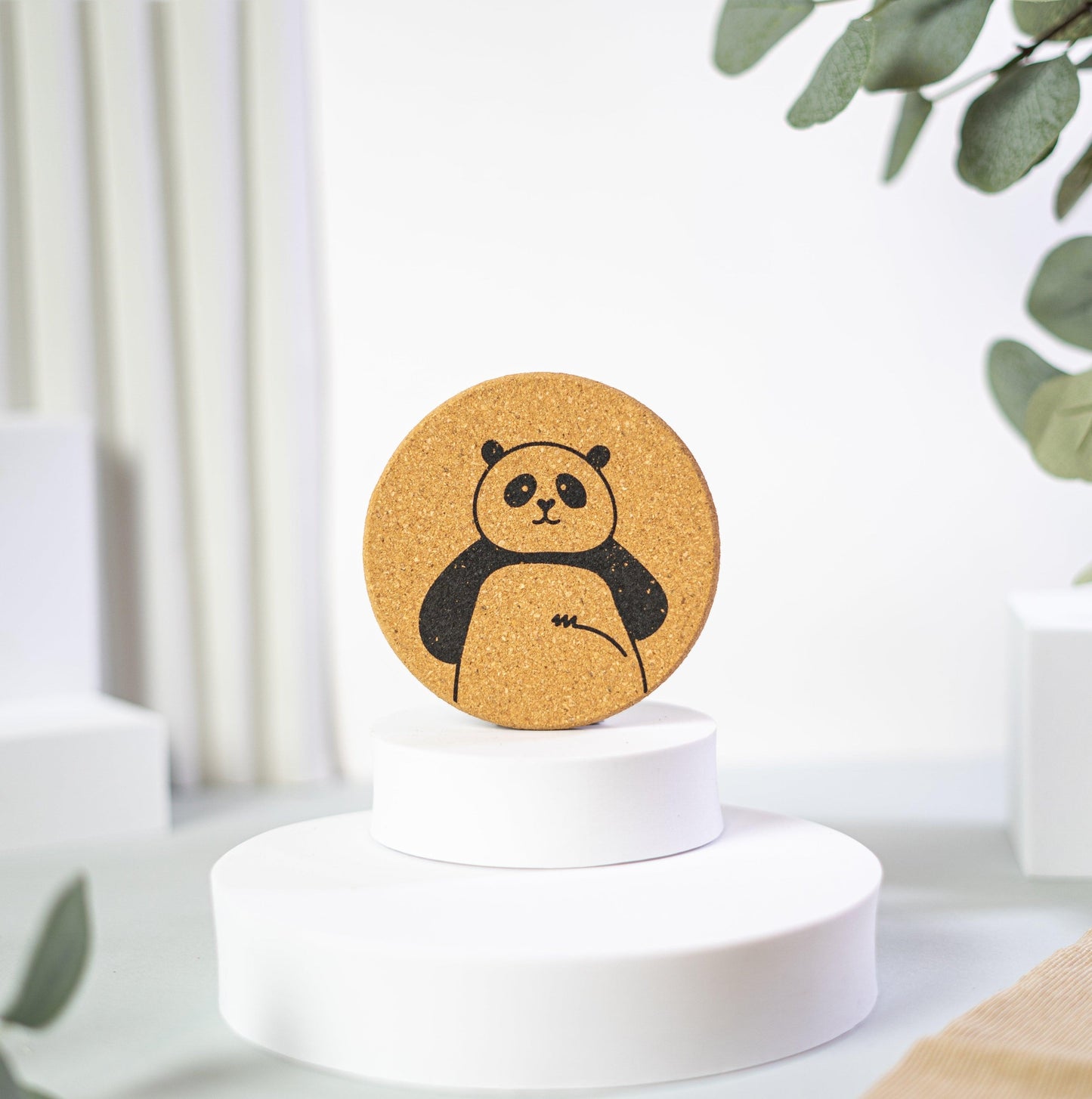 Cutes - Cork coasters, set of 6, cute animals