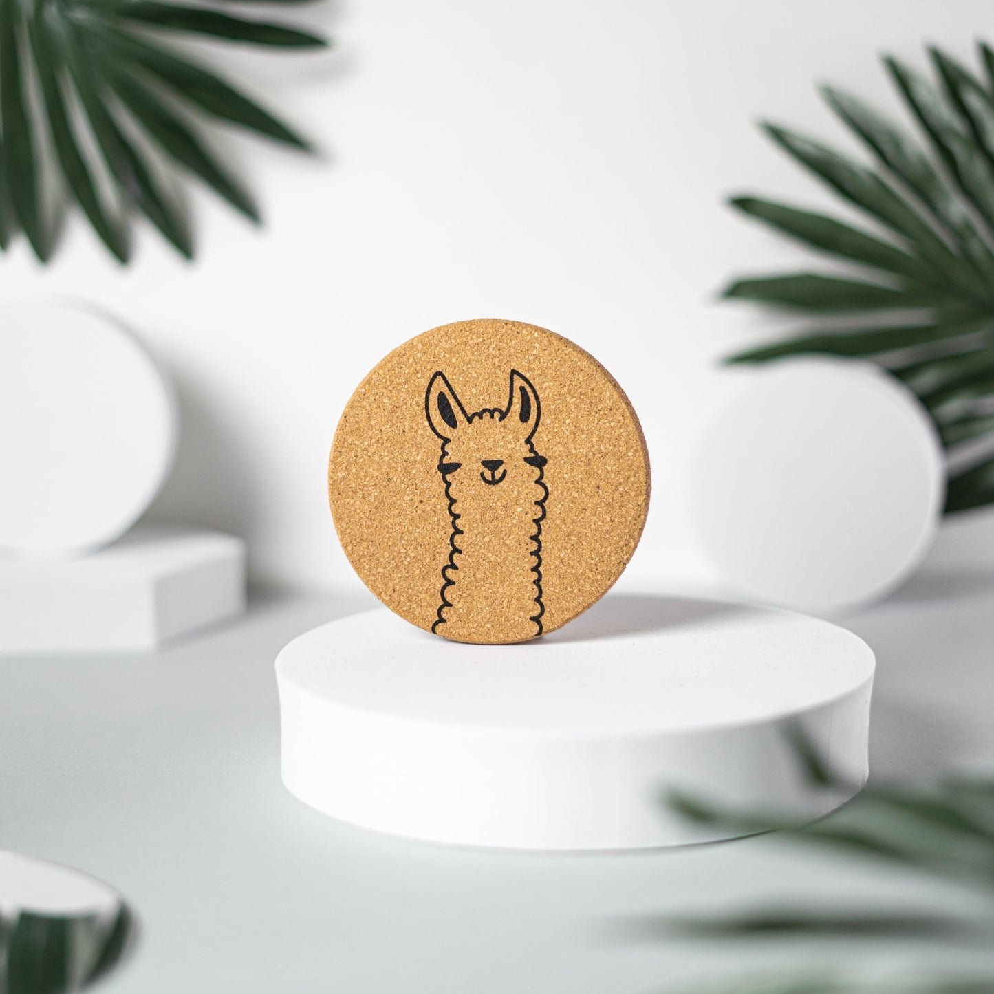 Cutes - Cork coasters, set of 6, cute animals