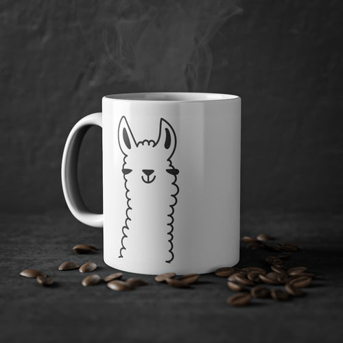 Cute Llama funny mug, white, 325 ml / 11 oz Coffee mug, tea mug for