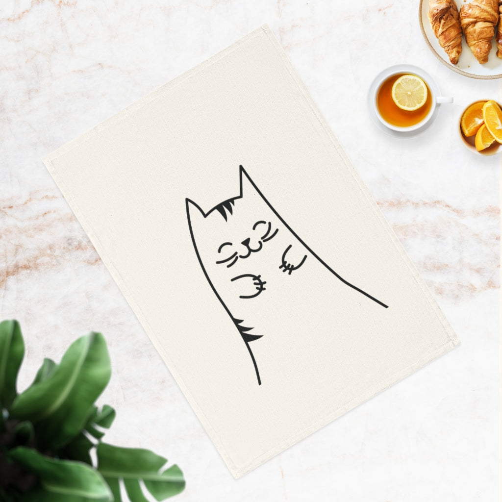 Kitten Design Cotton Tea Towel, 50 x 70 cm, organic cotton, eco-friendly