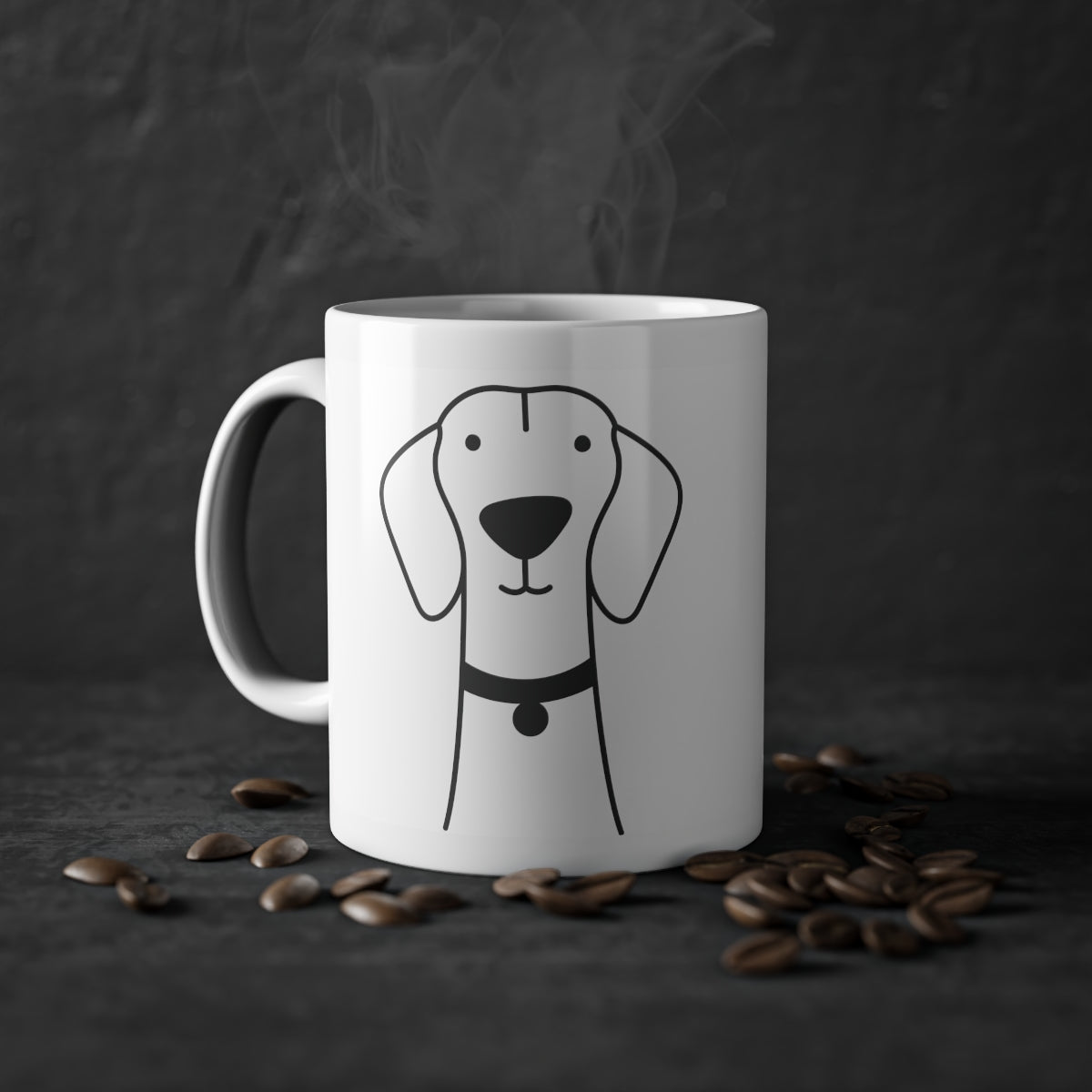 Cute coffe, tea mug, 325 ml dog design