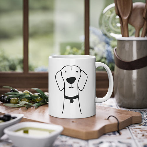 Cute coffe, tea mug, 325 ml dog design