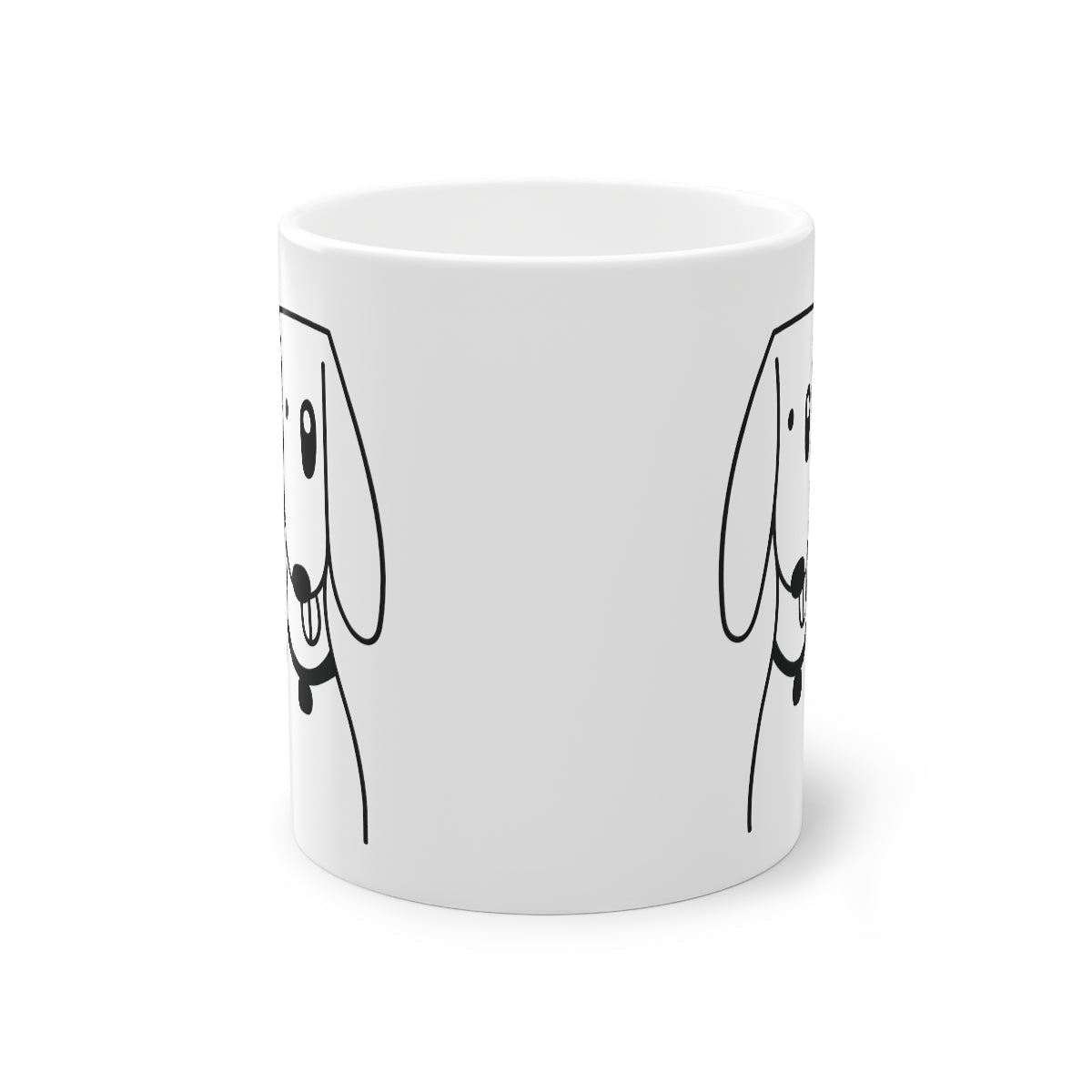 Cute dog Foxhund mug, white, 325 ml / 11 oz Coffee mug, tea mug