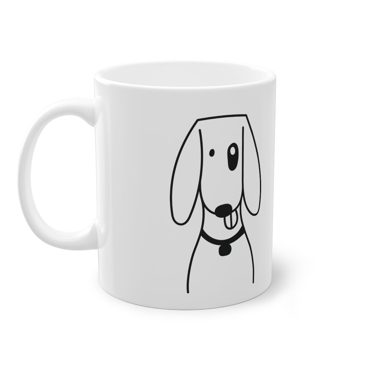 Cute dog Foxhund mug, white, 325 ml / 11 oz Coffee mug, tea mug