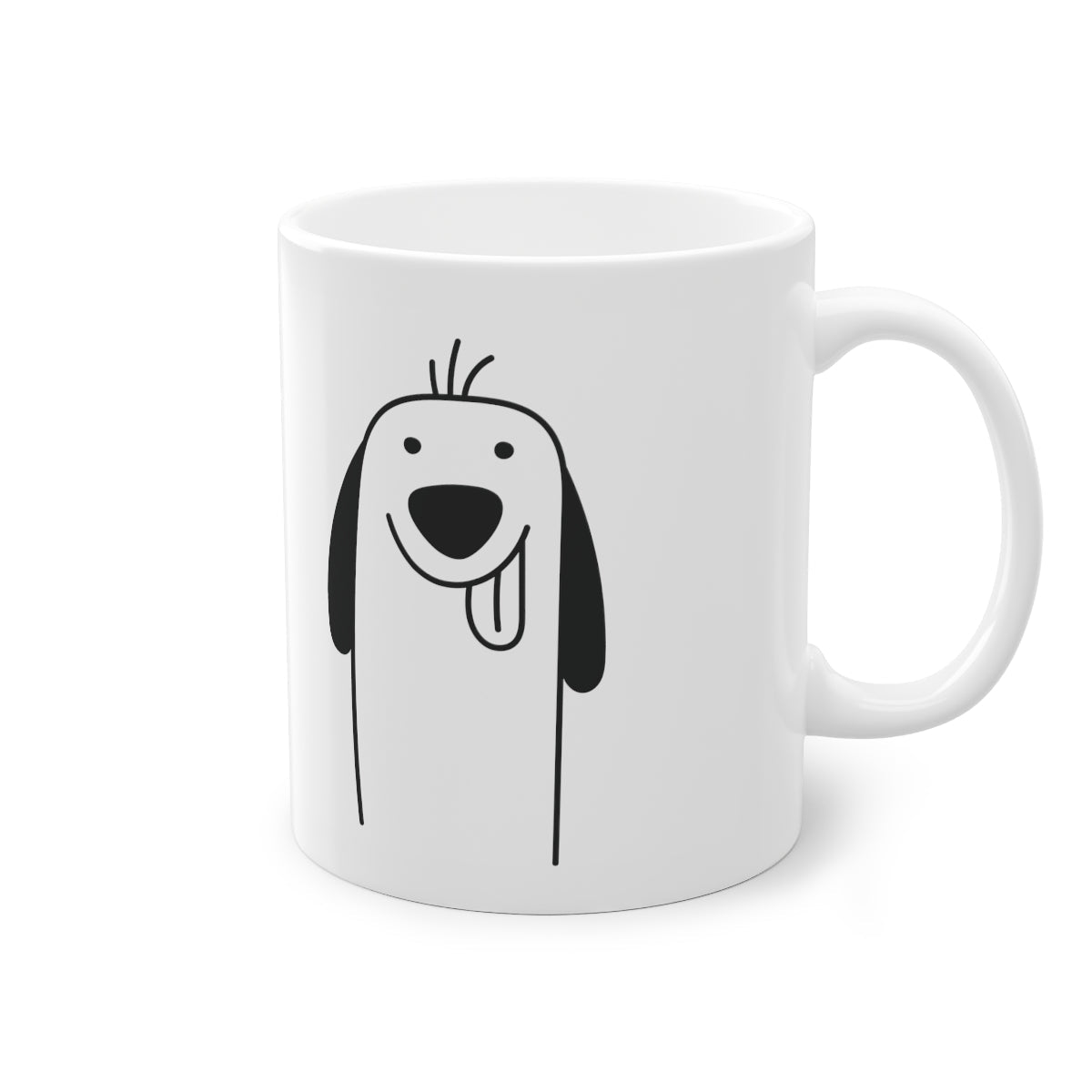 Cute dog Spaniel mug, white, 325 ml / 11 oz Coffee mug, tea mug