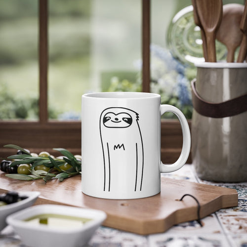 Cute Sloth funny mug, white, 325 ml / 11 oz Coffee mug, tea mug for