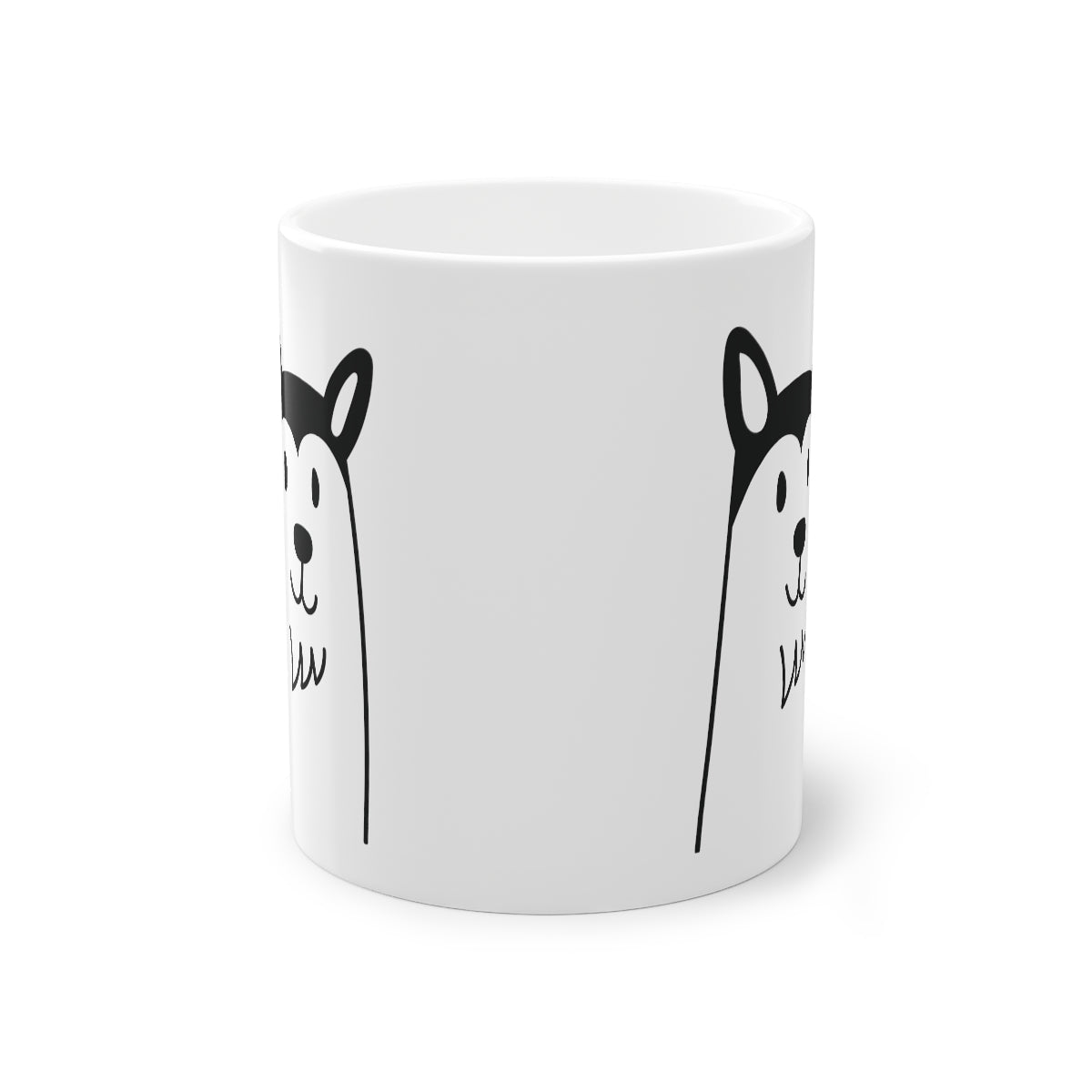 Cute dog Husky mug, white, 325 ml / 11 oz Coffee mug, tea mug for