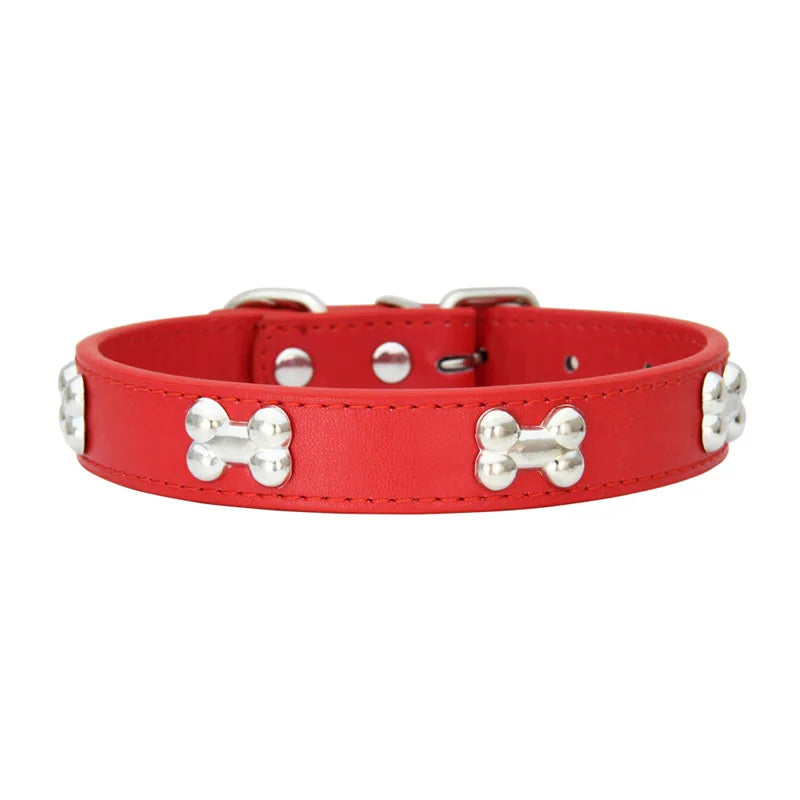 Leather Collar Bone Shaped Design