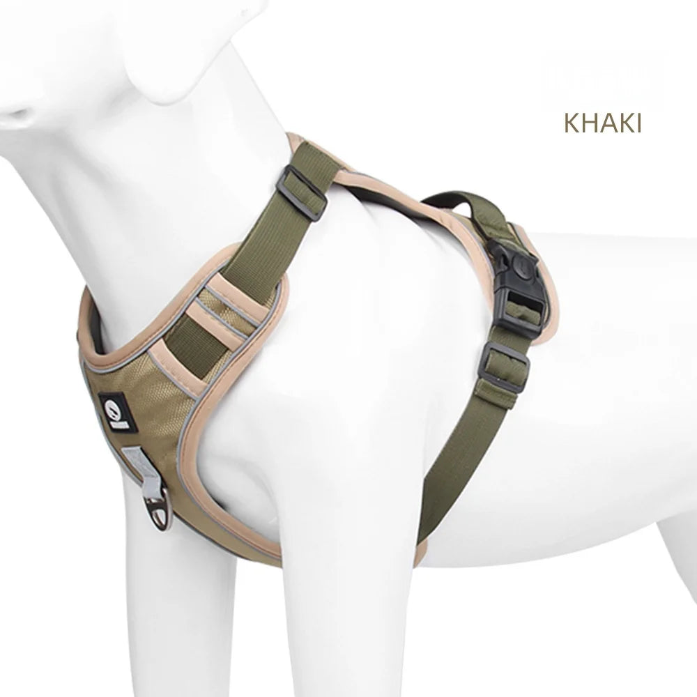 Reflective No-Pull Dog Harness for Large Dogs – Chew-Proof, Adjustable & Durable Vest