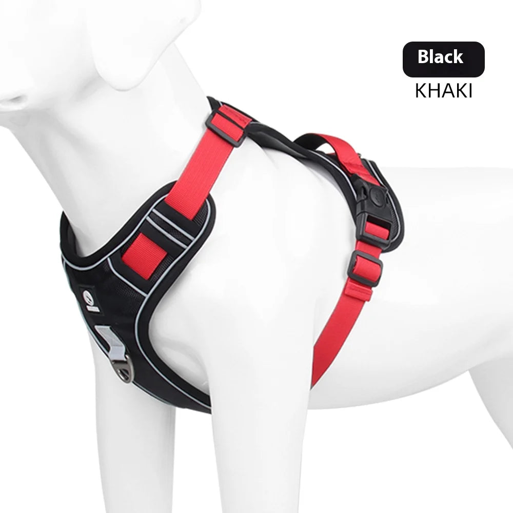 Reflective No-Pull Dog Harness for Large Dogs – Chew-Proof, Adjustable & Durable Vest
