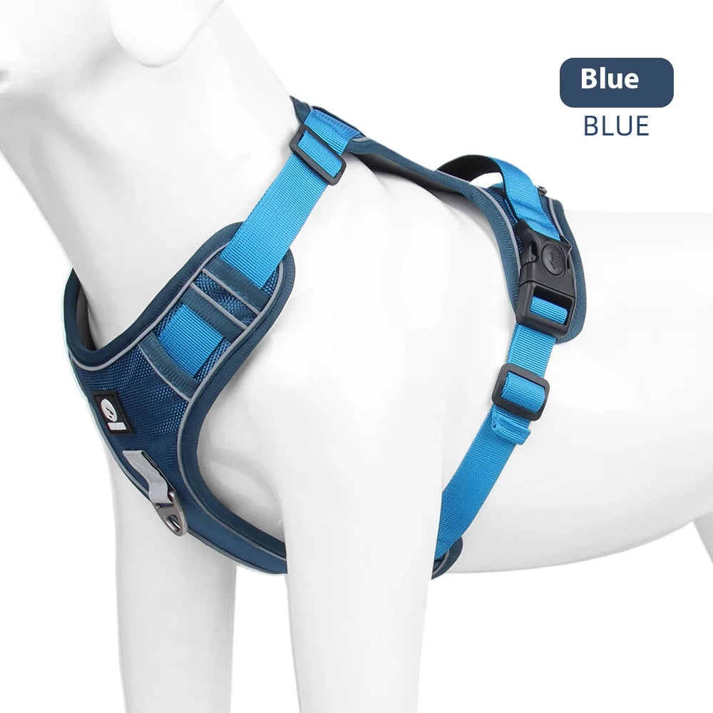 Reflective No-Pull Dog Harness for Large Dogs – Chew-Proof, Adjustable & Durable Vest