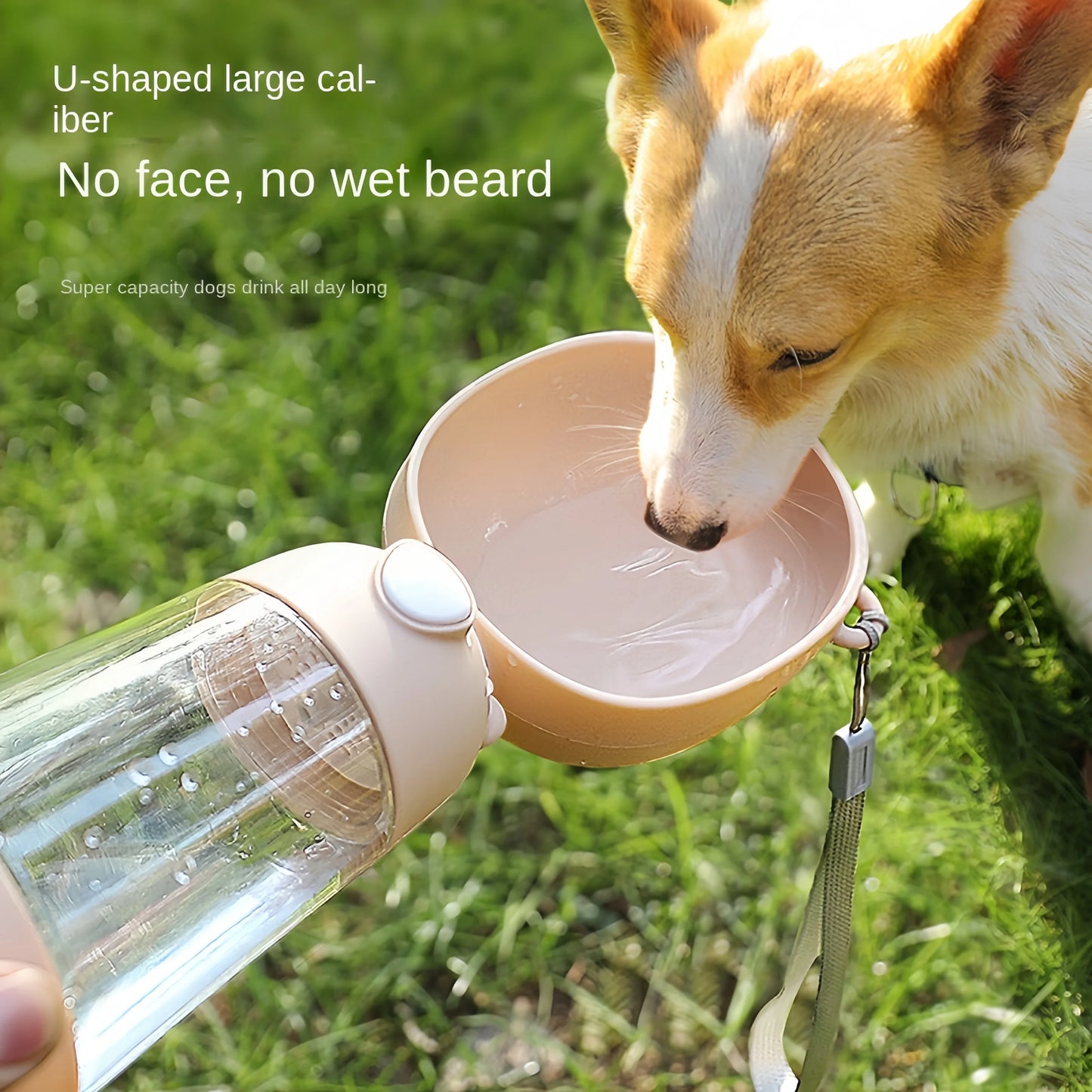 Portable 2-in-1 Water and Food Bottle for Dogs and Cats – Leakproof Travel Bowl with Easy Dispense