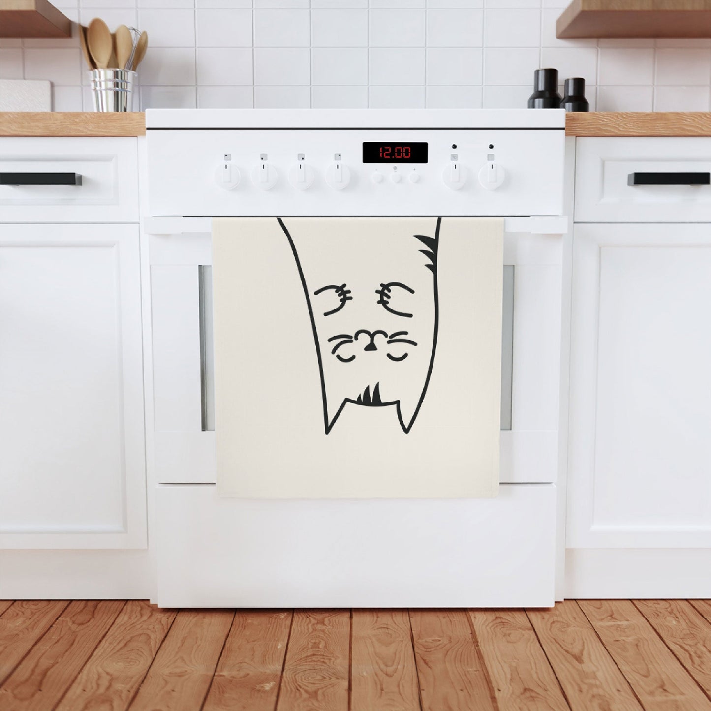 Kitten Design Cotton Tea Towel, 50 x 70 cm, organic cotton, eco-friendly