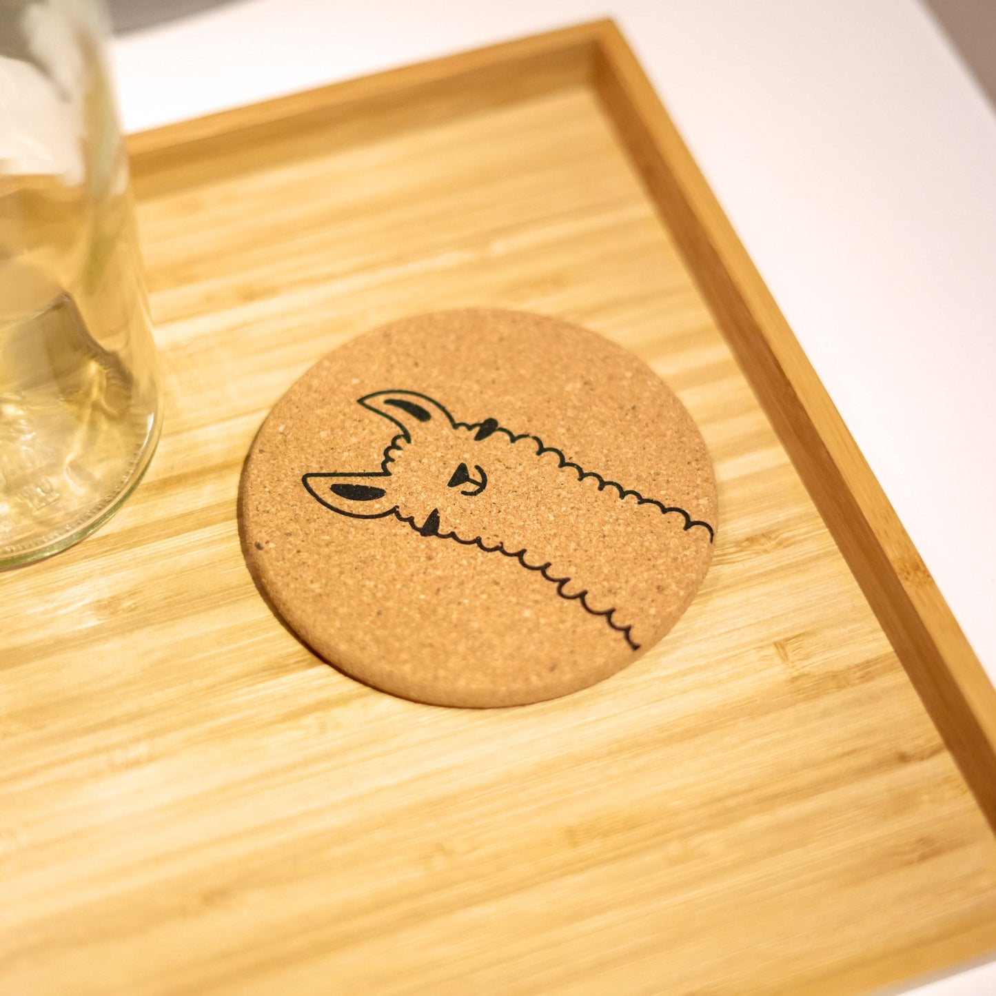Cutes - Cork coasters, set of 6, cute animals