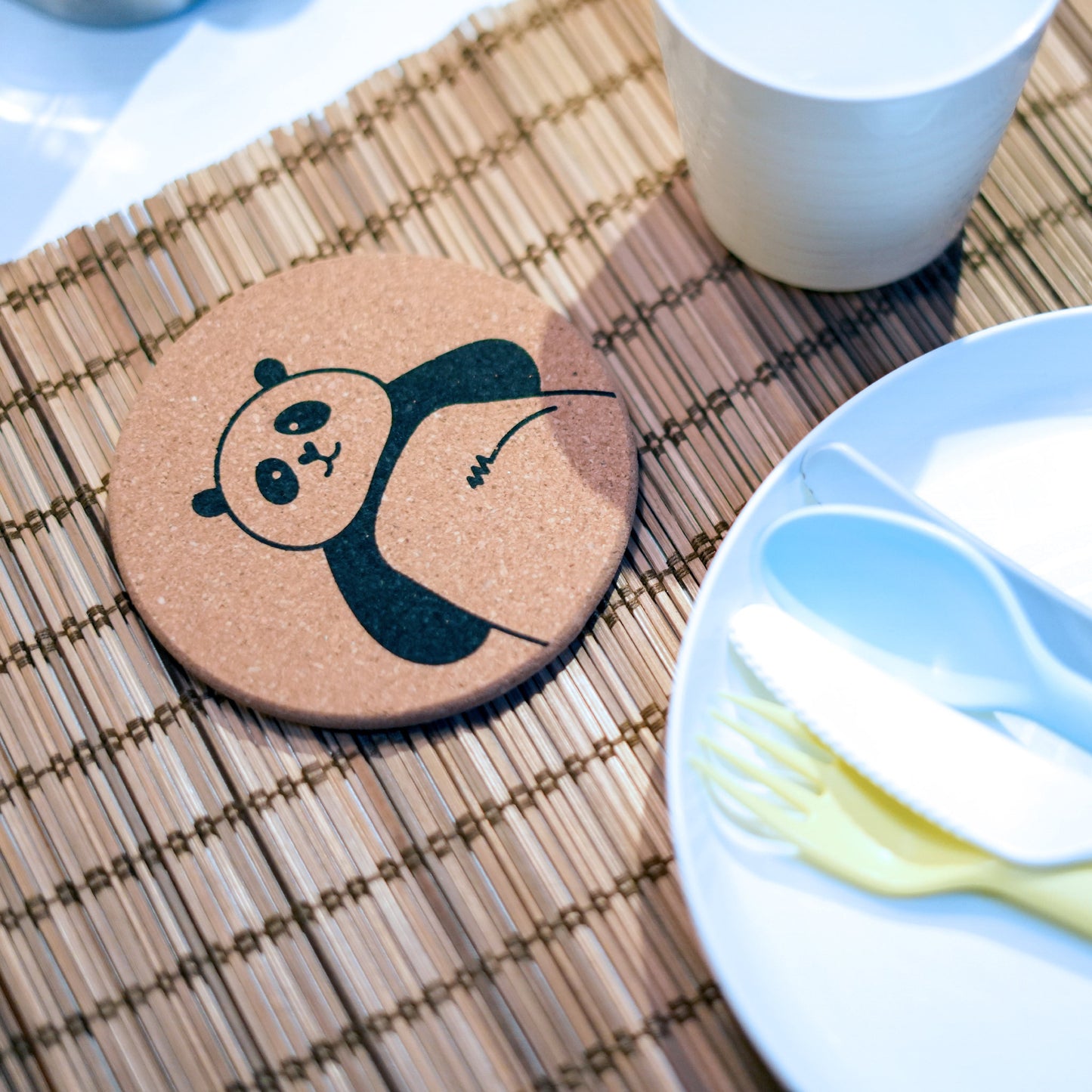Cutes - Cork coasters, set of 6, cute animals