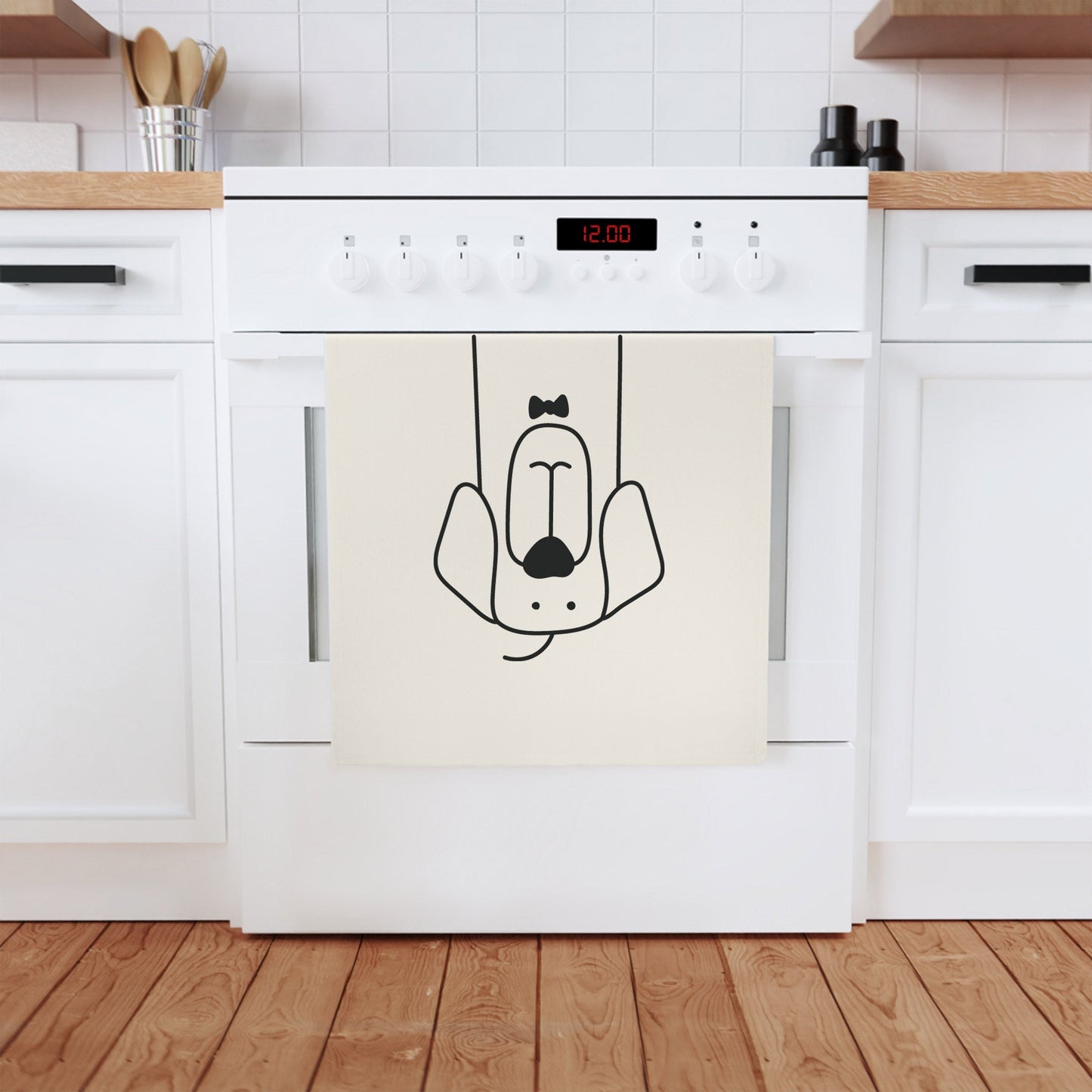 Retriever dog Cotton Tea Towel, 50 x 70 cm, organic cotton,