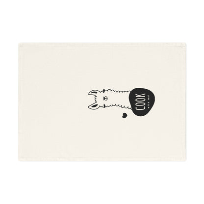 Cook with me! Llama cotton tea towel, 50 x 70 cm, organic cotton, eco