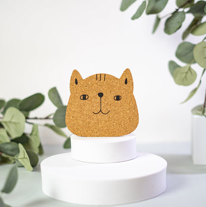 Meaow Cute cats - Cork coasters, round, set of 6