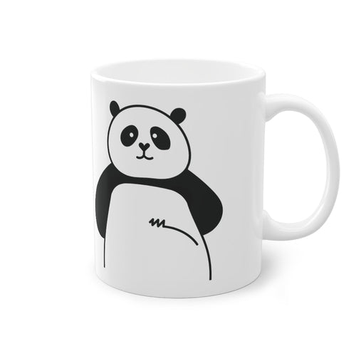 Cute Panda mug funny bear mug, white, 325 ml / 11 oz Coffee mug, tea