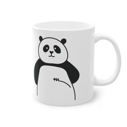 Cute Panda mug funny bear mug, white, 325 ml / 11 oz Coffee mug, tea