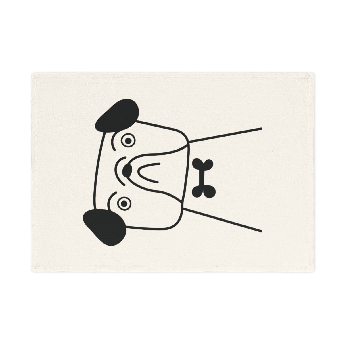 Bulldog Cotton Tea Towel, 50 x 70 cm, organic cotton, eco-friendly dog