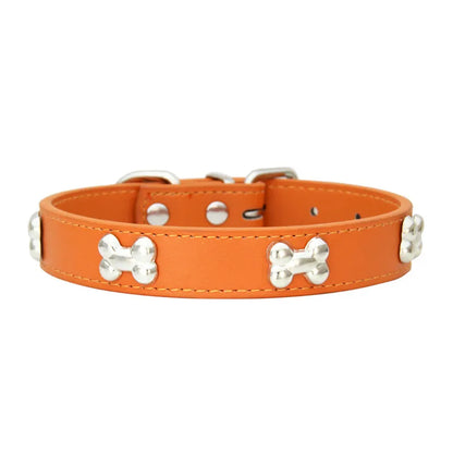 Leather Collar Bone Shaped Design