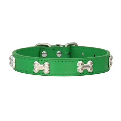 Leather Collar Bone Shaped Design