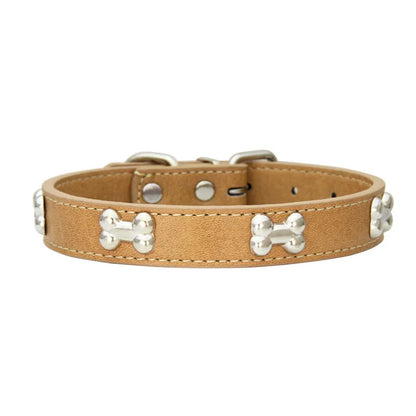 Leather Collar Bone Shaped Design