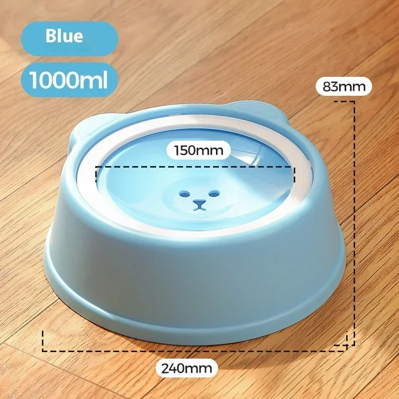 Anti-Splash Floating Water Bowl for Dogs – 1L Capacity, Spill-Proof Design