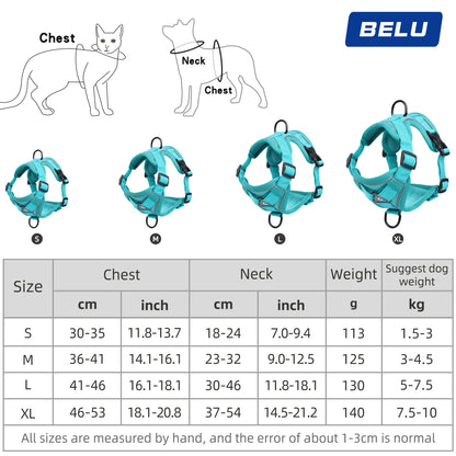 Harnais Réfléchissant et Respirant pour Chats – Gilet Antitraction Réglable pour Promenades Sécurisées