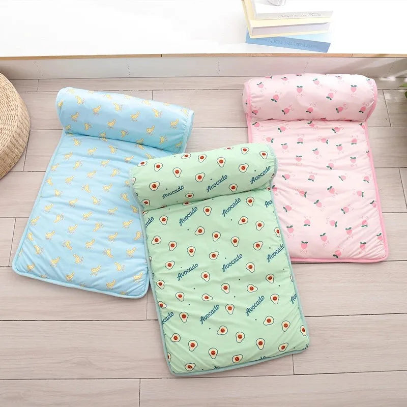 Cooling Pet Mat with Pillow – Summer Bed for Cats & Small Dogs | Anti-Slip & Breathable