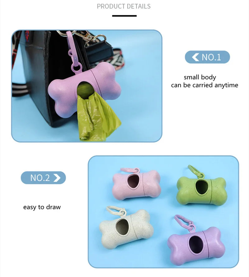Distributeur de sacs de nettoyage (motif os)