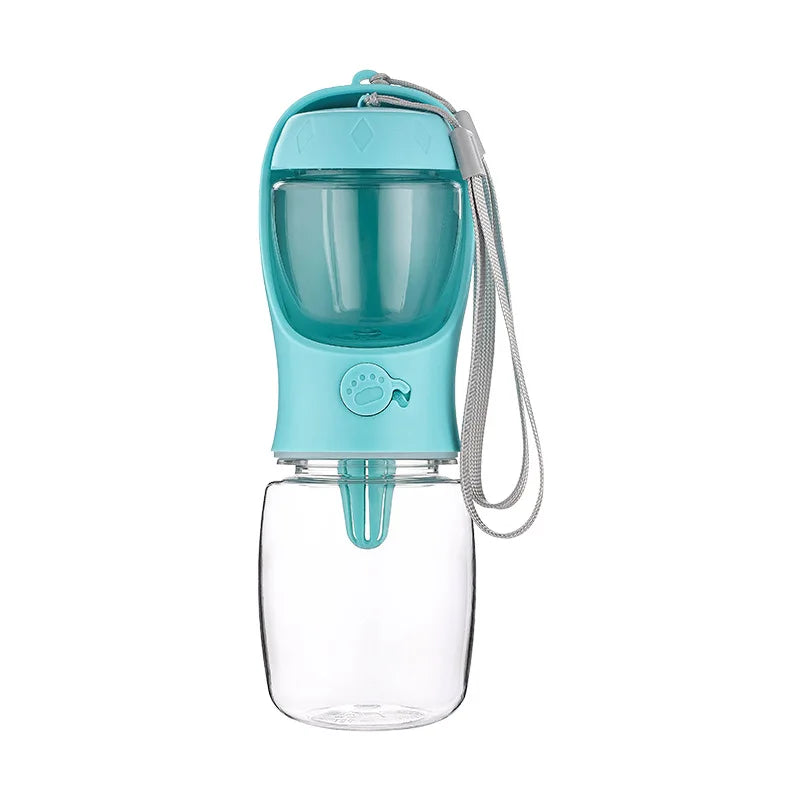 Portable Pet Water Bottle with Food Compartment – Leak-Proof & Travel Friendly