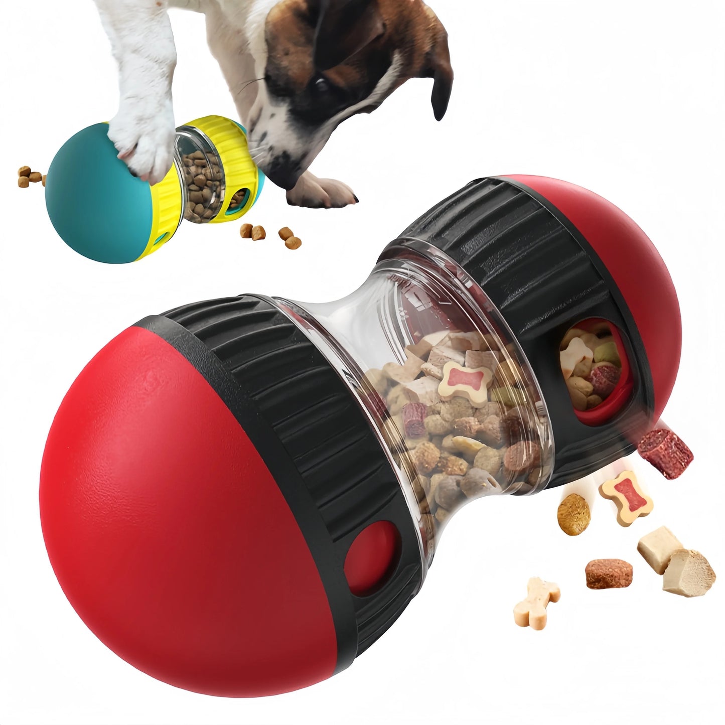 Dog Treat Dispenser Toy – Leaky Food Tumbler for Slow Feeding & Mental Stimulation
