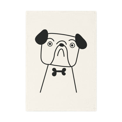Bulldog Cotton Tea Towel, 50 x 70 cm, organic cotton, eco-friendly dog