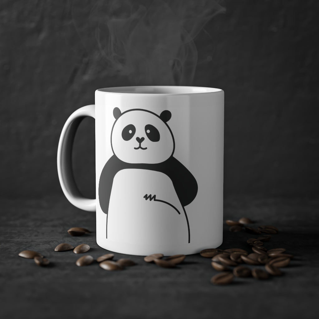 Cute Panda mug funny bear mug, white, 325 ml / 11 oz Coffee mug, tea