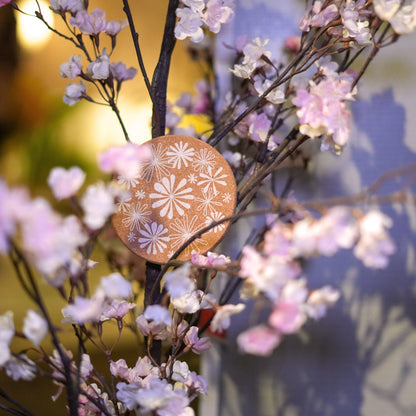 Blossom - Floral black and white cork coaster set