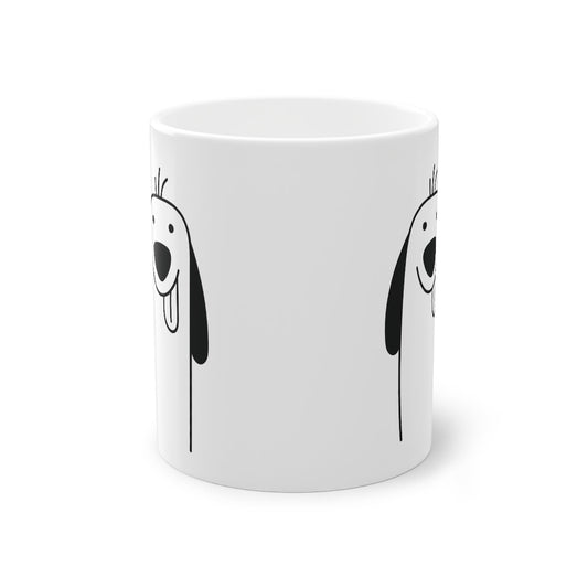 Cute dog Spaniel mug, white, 325 ml / 11 oz Coffee mug, tea mug