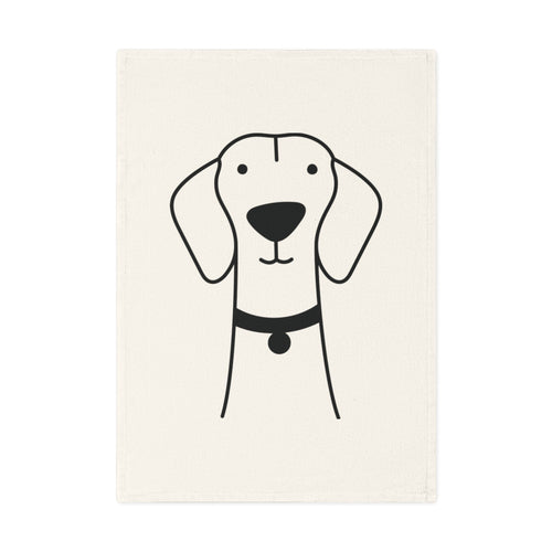 Dog design Cotton Tea Towel, 50 x 70 cm, organic cotton, eco-friendly