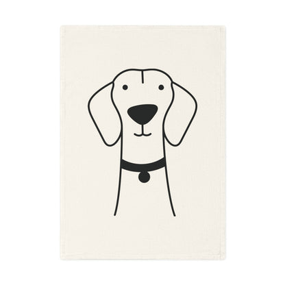 Dog design Cotton Tea Towel, 50 x 70 cm, organic cotton, eco-friendly