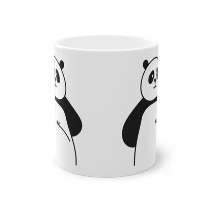 Cute Panda mug funny bear mug, white, 325 ml / 11 oz Coffee mug, tea