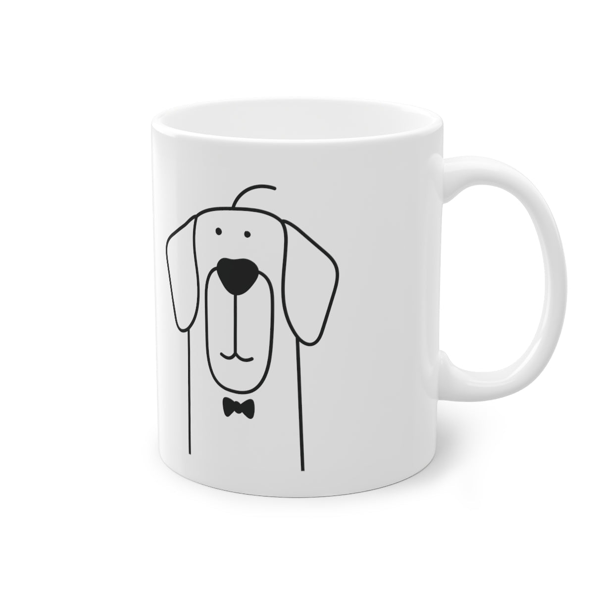 Cute dog Retriever mug, white, 325 ml / 11 oz Coffee mug, tea mug for