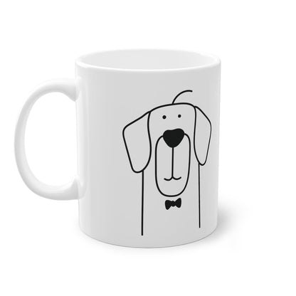 Cute dog Retriever mug, white, 325 ml / 11 oz Coffee mug, tea mug for
