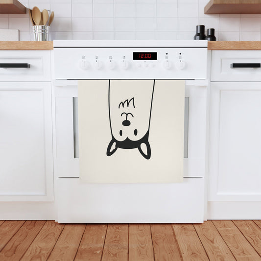 Husky dog design Cotton Tea Towel, 50 x 70 cm, organic cotton, eco-friendly