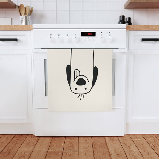 Spaniel dog design Cotton Tea Towel, 50 x 70 cm, organic cotton, eco-friendly